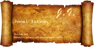 Jenei István névjegykártya