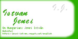 istvan jenei business card